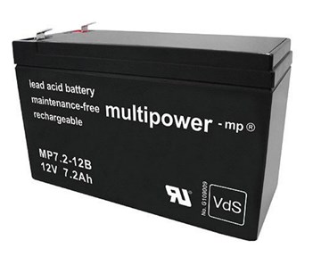 Akumulátor  12V / 7.2Ah  olověný - Multipower FASTON 250