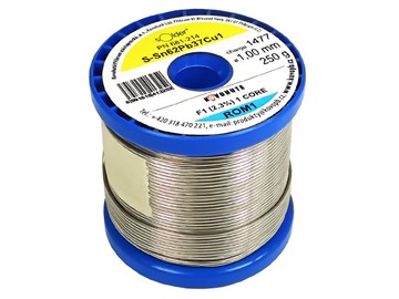 Cín pájka KOVOHUTĚ Sn62Pb37Cu1  1.0mm cívka  250g