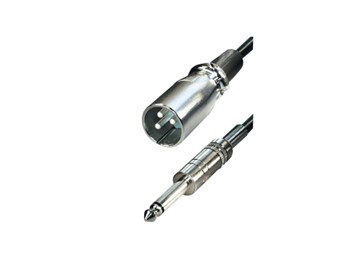 Kabel XLR samec / Jack 6.3mm MONO délka 5m