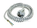Kabel síťový pro žehličku s textilním opředením, volný konec  3m