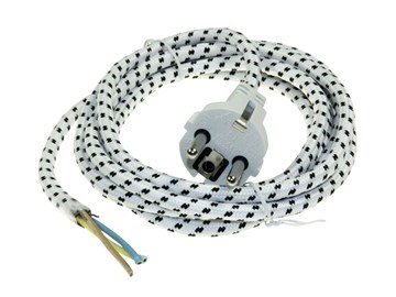 Kabel síťový pro žehličku s textilním opředením, volný konec  3m