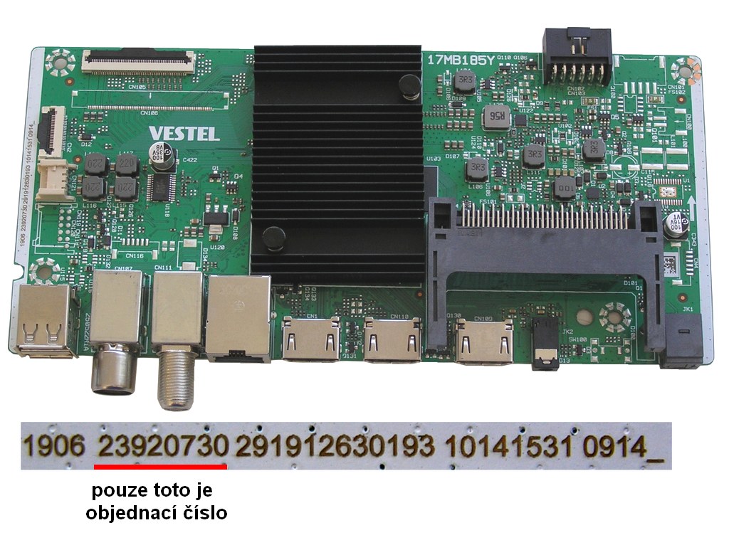 LCD modul základní deska 17MB185Y / Main board 23920730 JVC LT-65VA3335