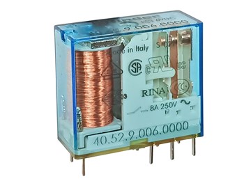Relé 6V   2 x 230V / 8A