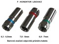 anténní  F  konektor kabelový 9.9mm přímý
