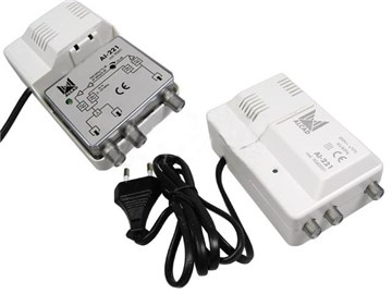 anténní zesilovač ALCAD AI-221 pro DVB-T širokopásmový UHF a VHF 9040051