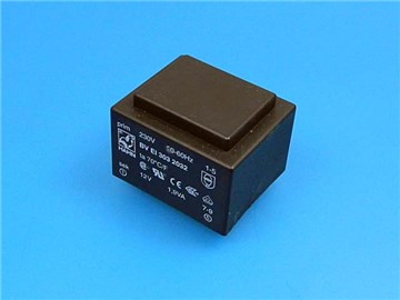 transformátor síťový do plošného spoje  230 / 12V - 2VA