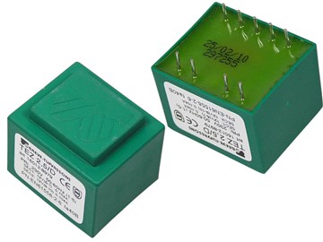 transformátor síťový do plošného spoje  230 / 2x12V - 2.5VA