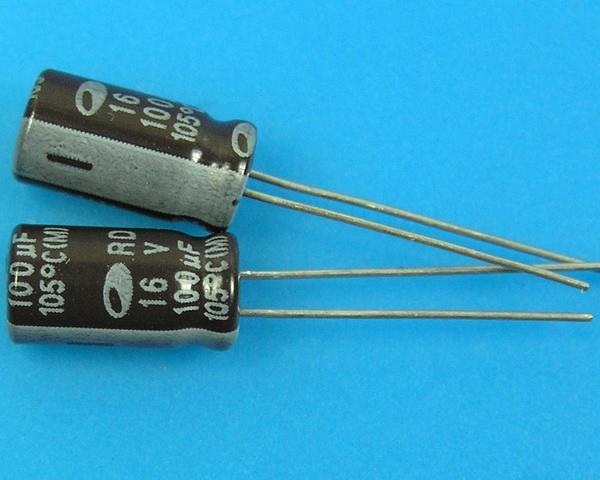 100uF/16V - 105°C Samwha RD   kondenzátor elektrolytický