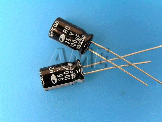 100uF/35V - 105°C Samwha RD   kondenzátor elektrolytický