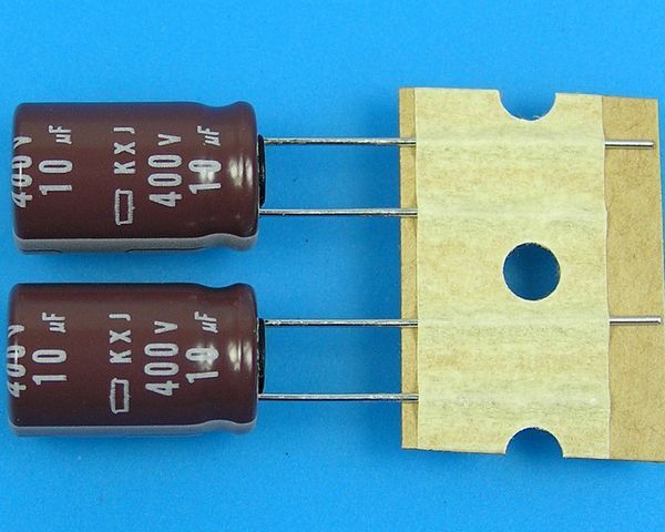 10uF/400V - 105°C Nippon KXJ   kondenzátor elektrolytický low ESR, long life, high ripple current