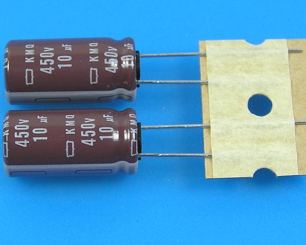 10uF/450V - 105°C Nippon KMQ   kondenzátor elektrolytický