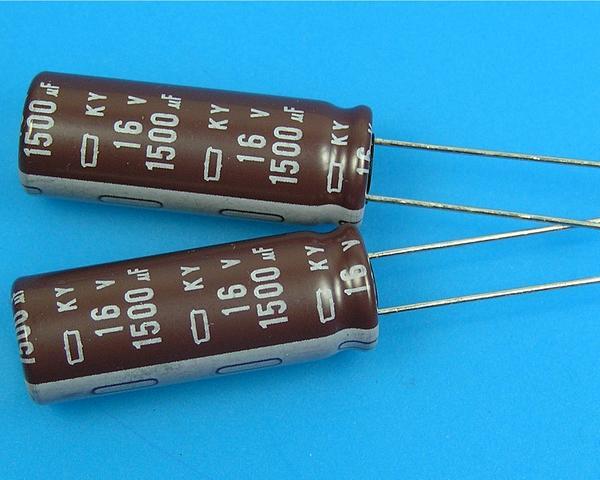 1500uF/16V - 105°C Nippon  KY   kondenzátor elektrolytický, low ESR, long life