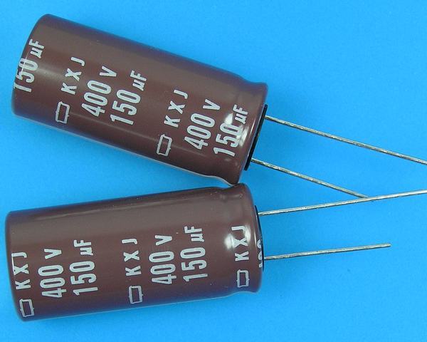 150uF/400V - 105°C Nippon KXJ kondenzátor elektrolytický low ESR, long life, high ripple current