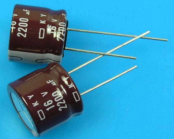 2200uF/16V - 105°C Nippon  KY   kondenzátor elektrolytický, low ESR, long life