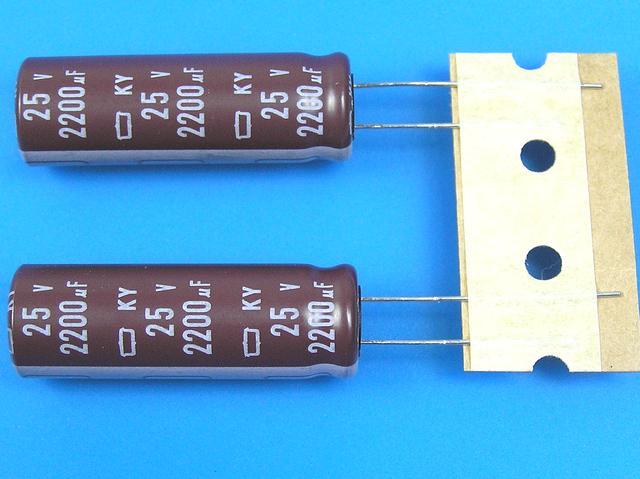 2200uF/25V - 105°C Nippon  KY   kondenzátor elektrolytický low ESR, long life, high ripple current