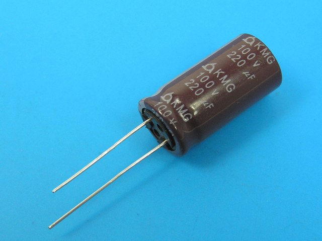 220uF/100V - 105°C Nippon / Samyoung  KMG   kondenzátor elektrolytický