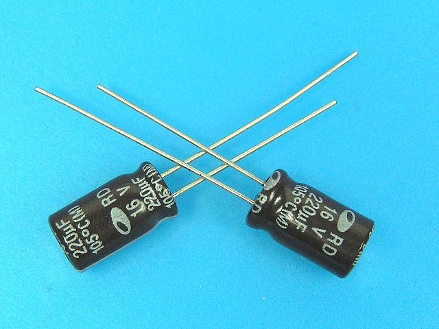 220uF/16V - 105°C Samwha RD   kondenzátor elektrolytický