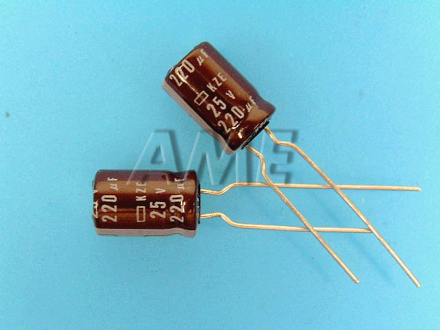 220uF/25V - 105°C Nippon KZE   kondenzátor elektrolytický