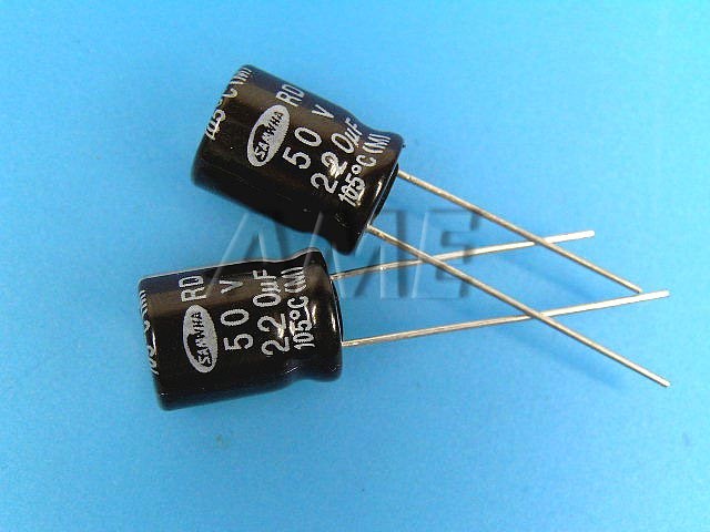 220uF/50V - 105°C Samwha RD   kondenzátor elektrolytický