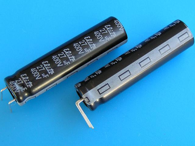 27uF/400V - 105°C Elite PZ kondenzátor elektrolytický - rozměrový speciál Pen-Cap- druhý typ