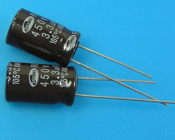 3,3uF/450V - 105°C Samwha RD kondenzátor elektrolytický