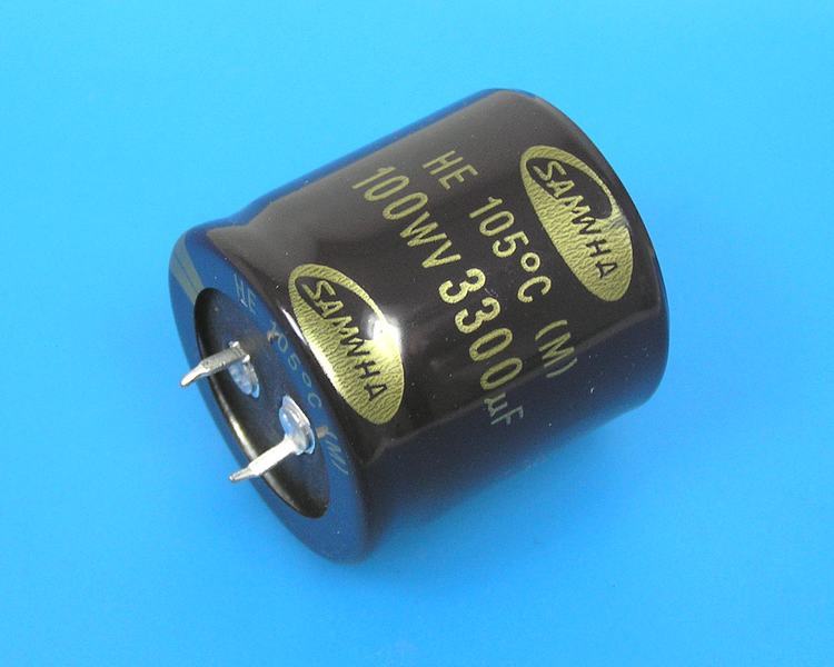 3300uF/100V - 105°C Samwha HE  kondenzátor elektrolytický