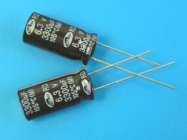 3300uF/6,3V - 105°C Samwha RD   kondenzátor elektrolytický
