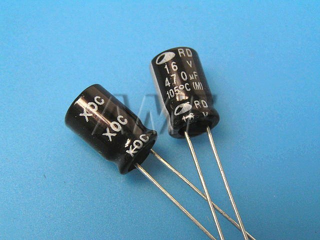 470uF/16V - 105°C Samwha RD   kondenzátor elektrolytický