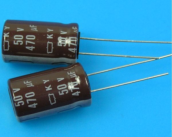 470uF/50V - 105°C Nippon KY kondenzátor elektrolytický, low ESR, long life