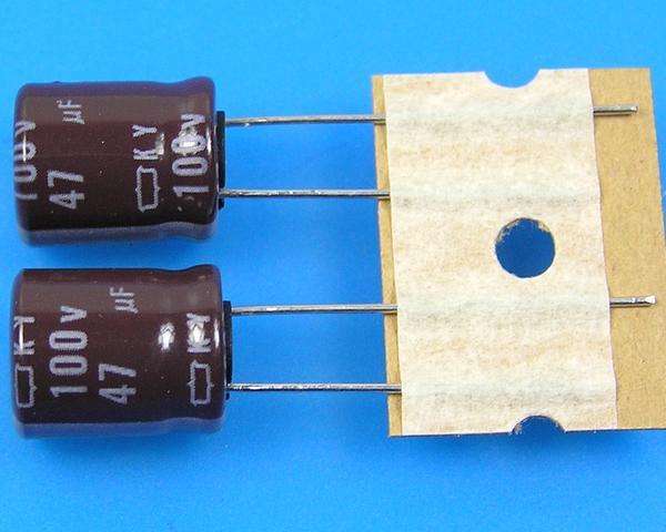 47uF/100V - 105°C Nippon  KY   kondenzátor elektrolytický, low ESR, long life