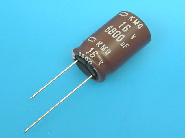 6800uF/16V - 105°C Nippon KMQ   kondenzátor elektrolytický