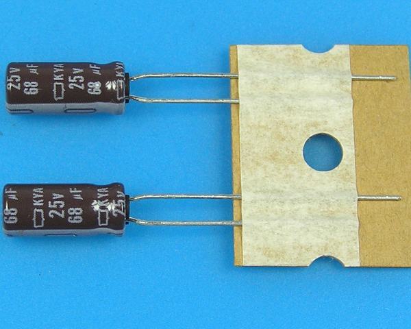 68uF/25V - 105°C Nippon  KYA   kondenzátor elektrolytický, low ESR, long life
