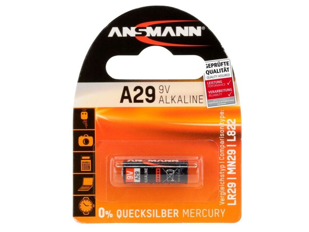 9V Baterie ANSMANN A29 náhrada za  LR29 / L721 / MN29 / GP29A / L822