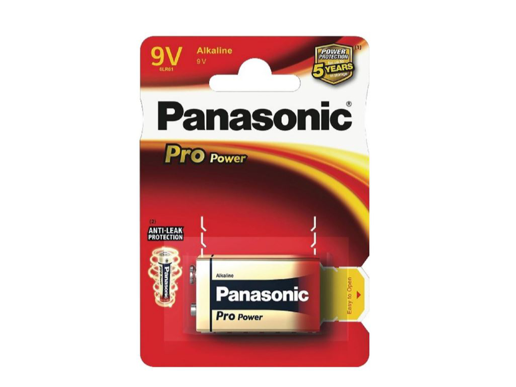 9V Baterie Panasonic 6F22 / 6LR61 Pro Power Alkaline 6LR61PPG/1BP