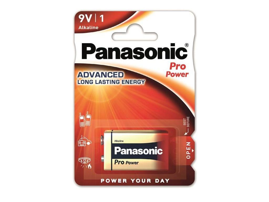 9V Baterie Panasonic 6F22 / 6LR61 Pro Power Alkaline 6LR61PPG/1BP