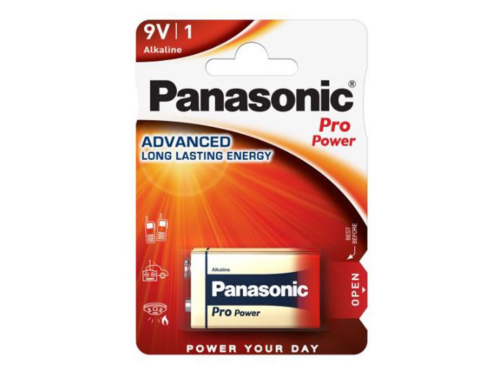 9V Baterie Panasonic 6F22 / 6LR61 Pro Power Alkaline 6LR61PPG/1BP