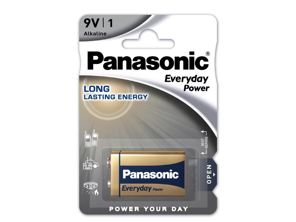 9V Baterie Panasonic Everyday Power Alkaline 6LR61EPS/1BP