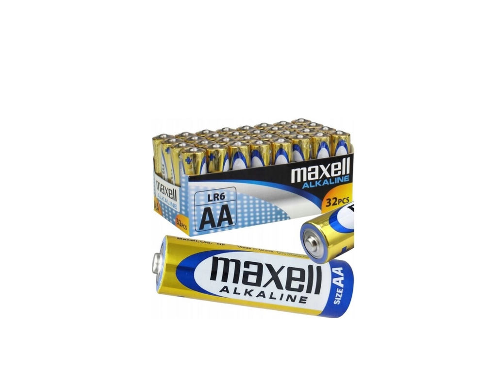 AA Baterie Maxell Alkaline LR06 balení 32 ks 