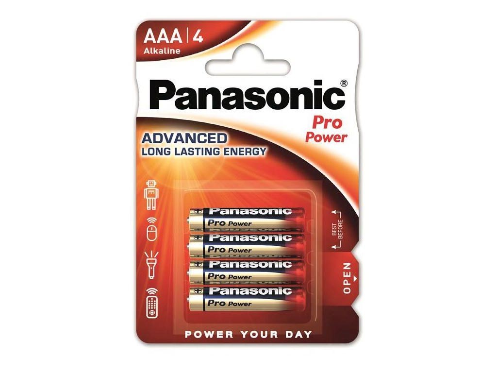 AAA Baterie Panasonic Pro Power Alkaline LR03 balení 4ks  LR03PPG/4BP