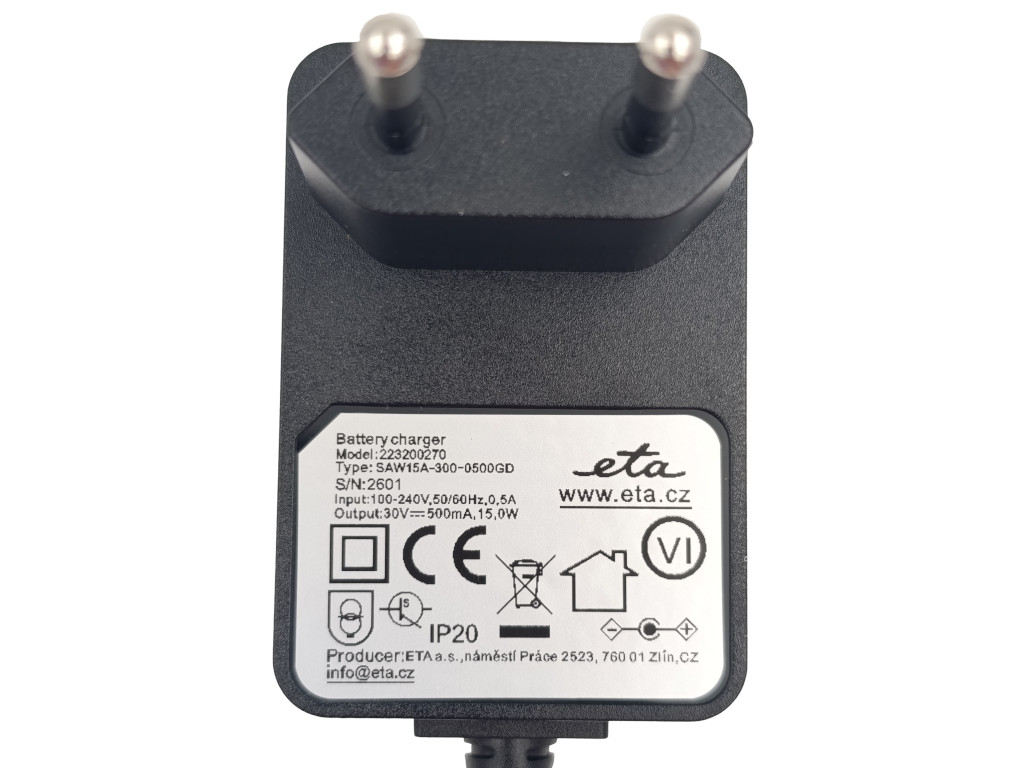 Adaptér nabíjecí tyčového vysavače Eta 2232, ( ETA 2232 00270 )
