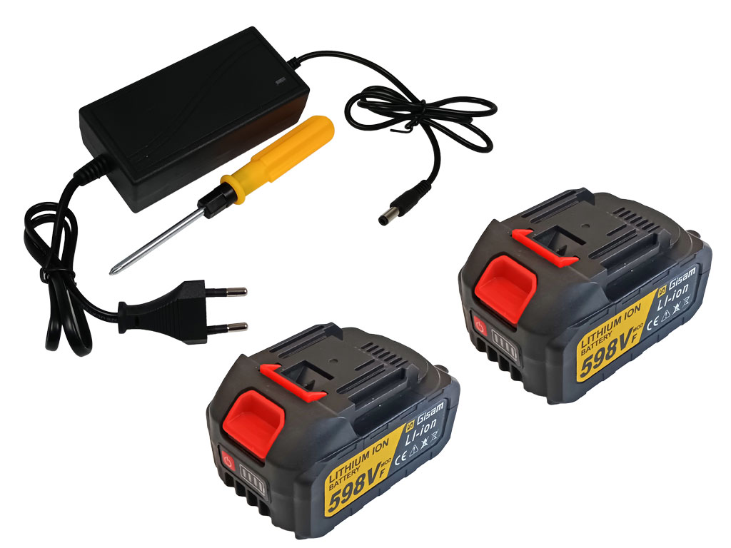 Aku ruční řeťezová pila Gisam 10", lišta 25cm, bezkartáčový motor 5500W, automatické mazání řetězu 