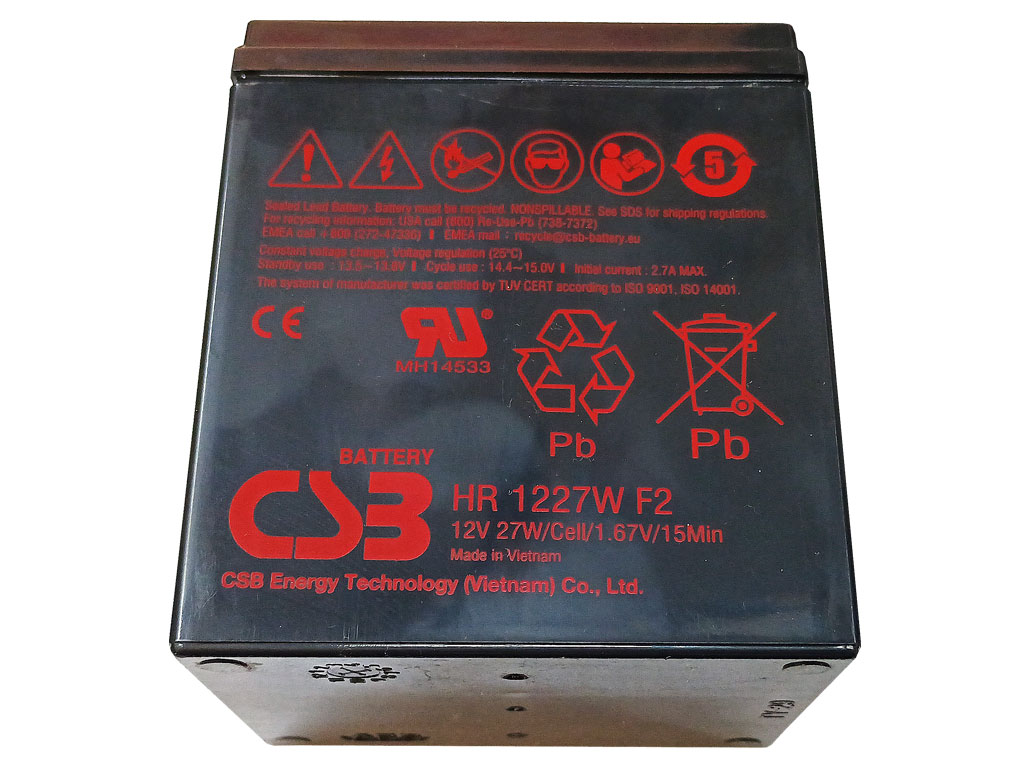 Akumulátor 12V / 6,5Ah  olověný - CSB HR1227W F2