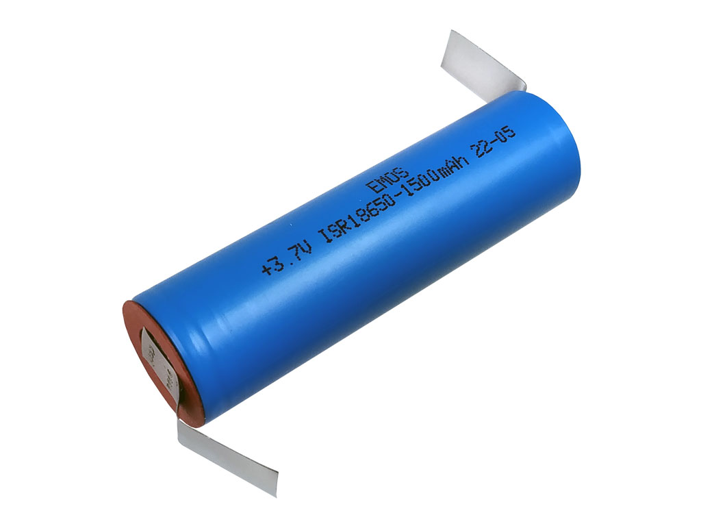 Akumulátor 3,6V / 1500mAh EMOS ISR18650, s pájecími vývody "Z"