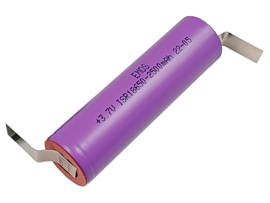 Akumulátor 3,6V / 2500mAh EMOS ISR18650, s pájecími vývody "Z"