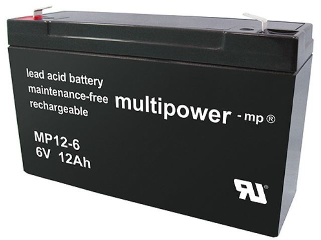 Akumulátor 6V / 12Ah olověný - MP12-6 Multipower