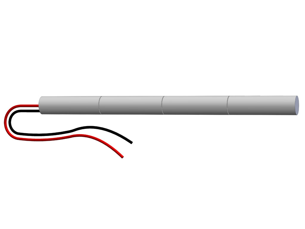 Akumulátor - nouzová světla 4,8V / 1300mAh AA kabel bez konektoru