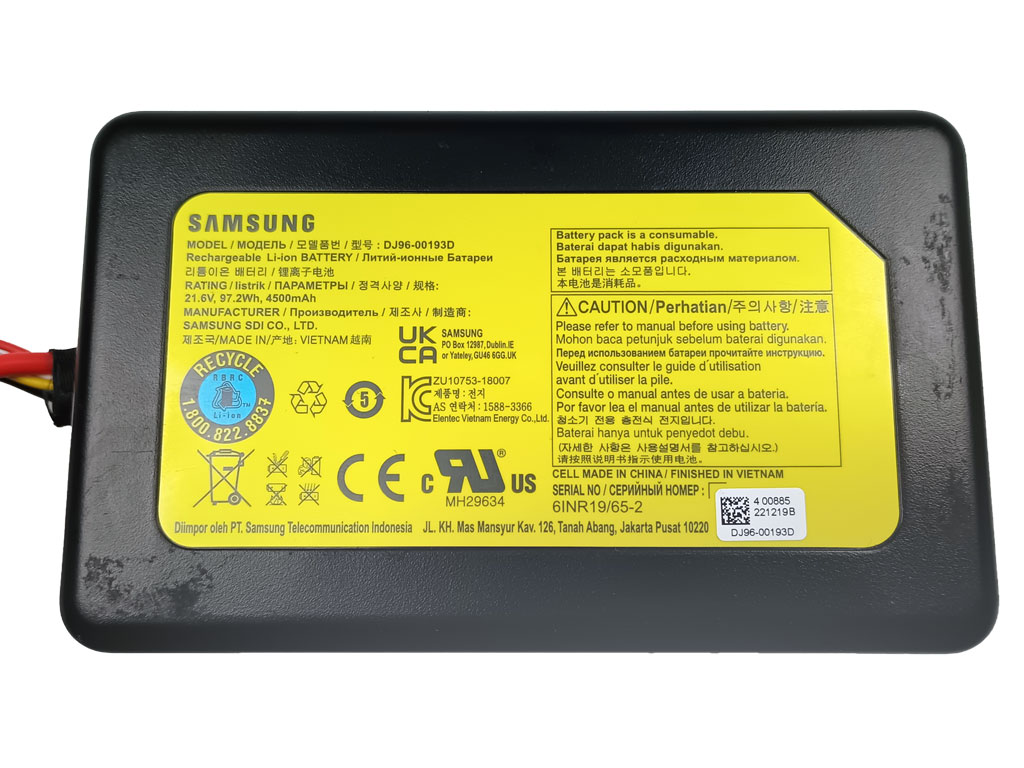 Akumulátor robotický vysavač SAMSUNG Li-Ion 21.6V, 6Ah - POUZE FORMOU REPASE! SAMSUNG