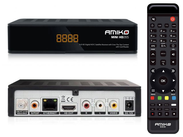 Amiko Mini HD265 HEVC CX LEN satelitní přijímač DVB-S2