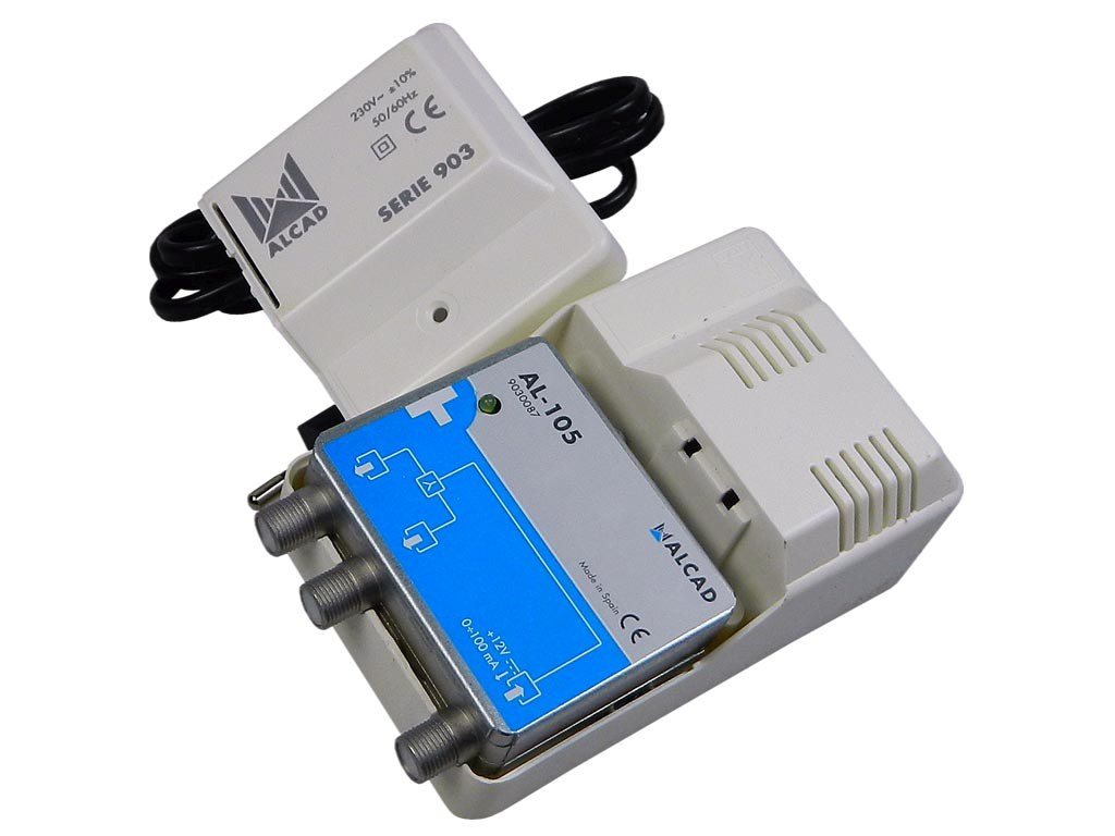 Anténní napaječ 12V / 100mA ALCAD AL-105 / zdroj pro anténní zesilovače typové řady AMxxx