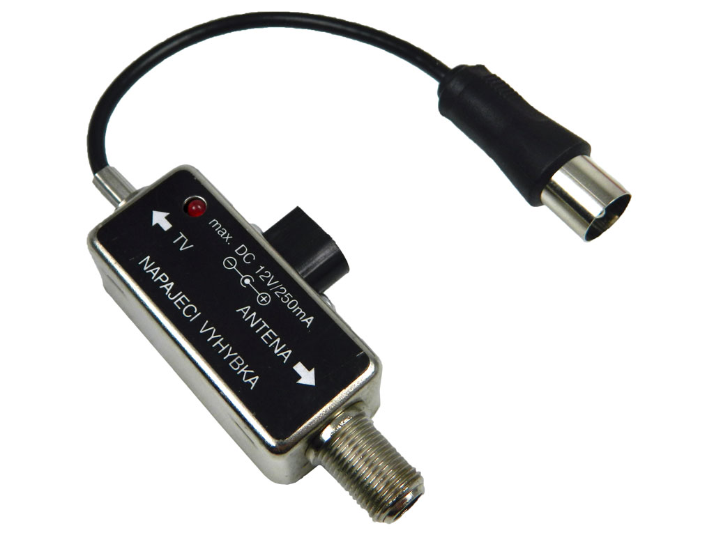 Anténní napájecí výhybka pro napájení zesilovače F/IEC 